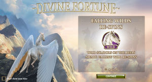 Divine Fortune Slot Logo Falling Wilds Re-Spins