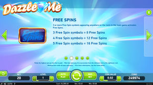 Dazzle Me Slot Free Spins