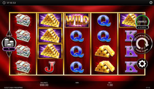 Gold Cash Free Spins Slot Playing Grid