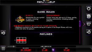 Meltdown Slot Game Rules and PayLines