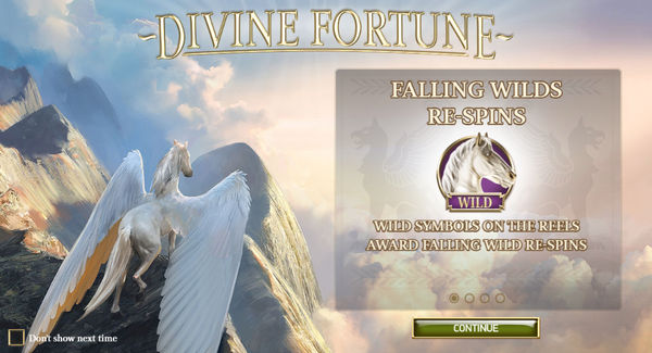 Divine Fortune Slot Logo Falling Wilds Re-Spins