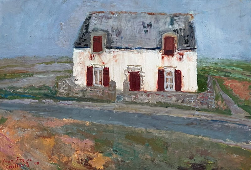 Bretagne pour Frejus, Huile sur isorel, by Christian Caillard, 1958