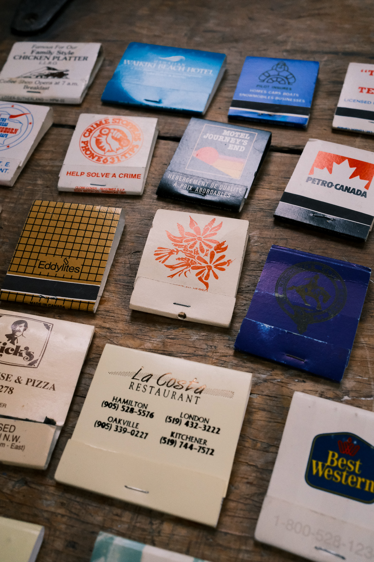 A collection of matchbooks