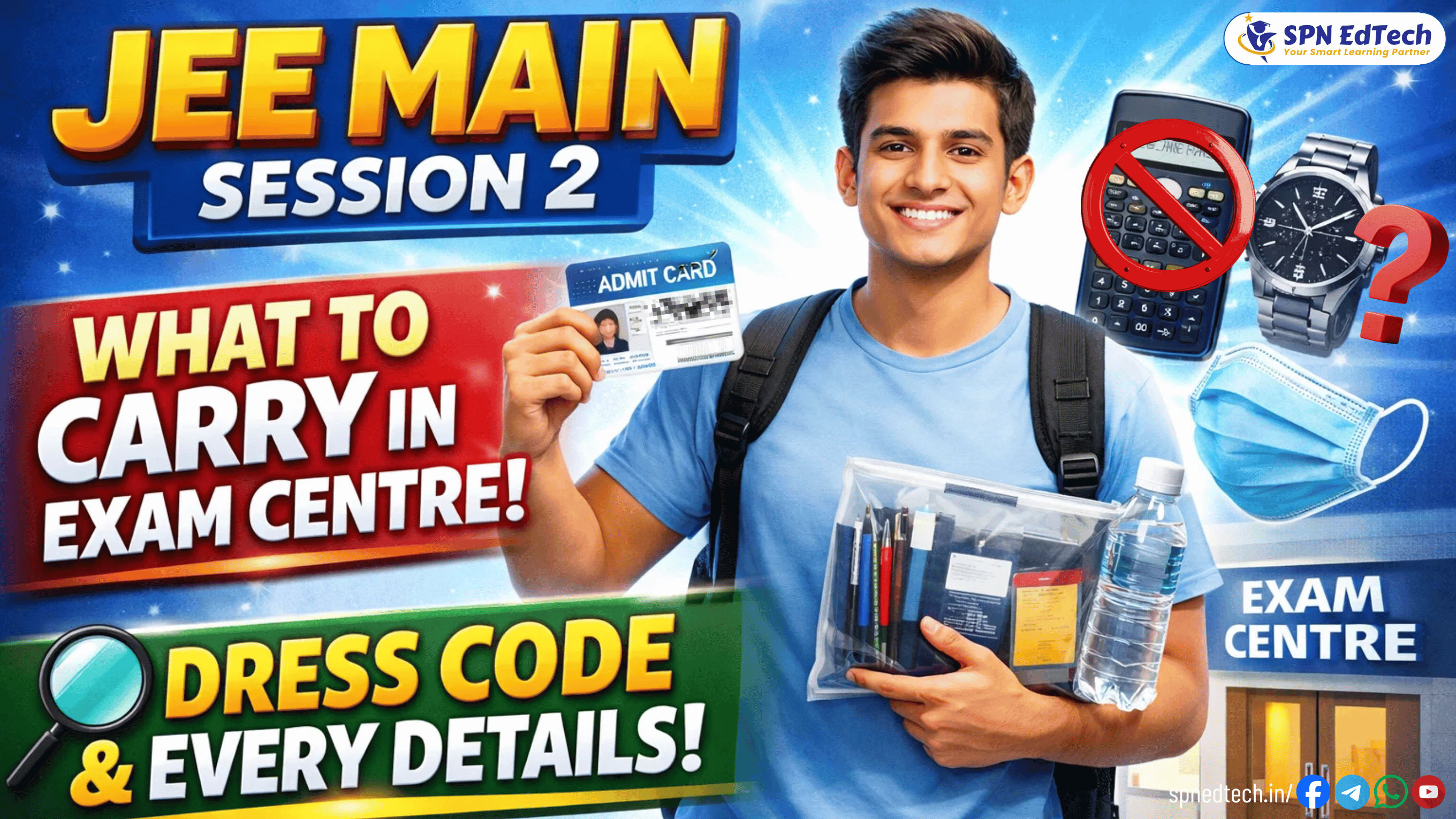 JEE Main 2026 Session 2 Exam Day Guide