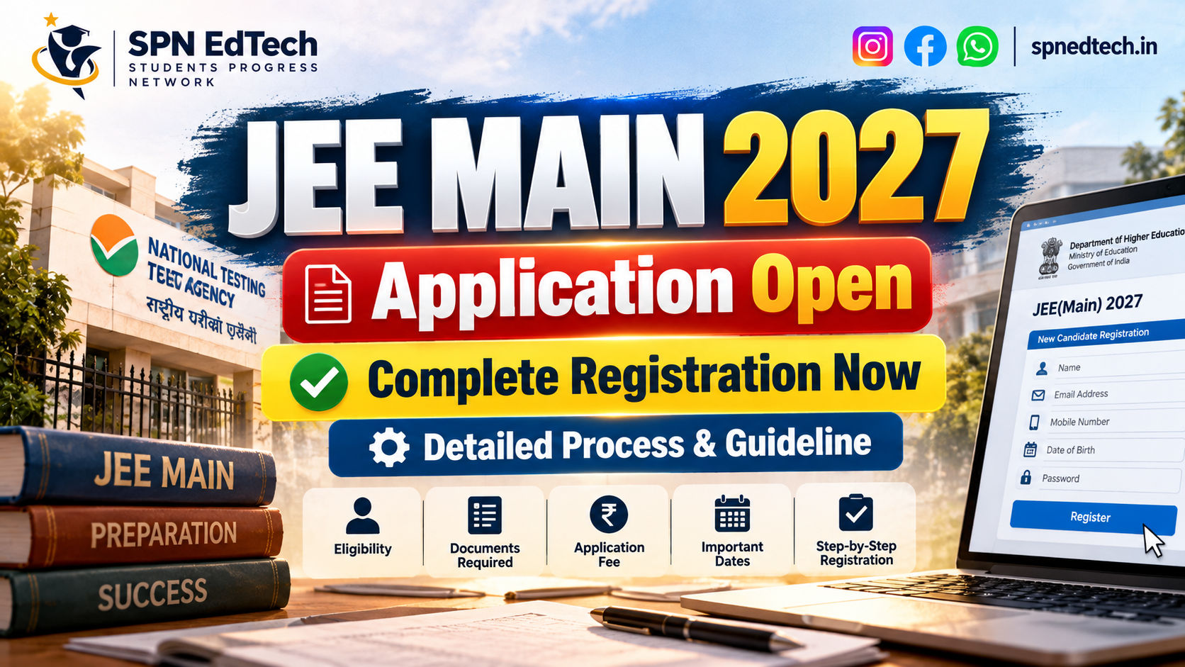 JEE Main 2027 Application Form Released by NTA