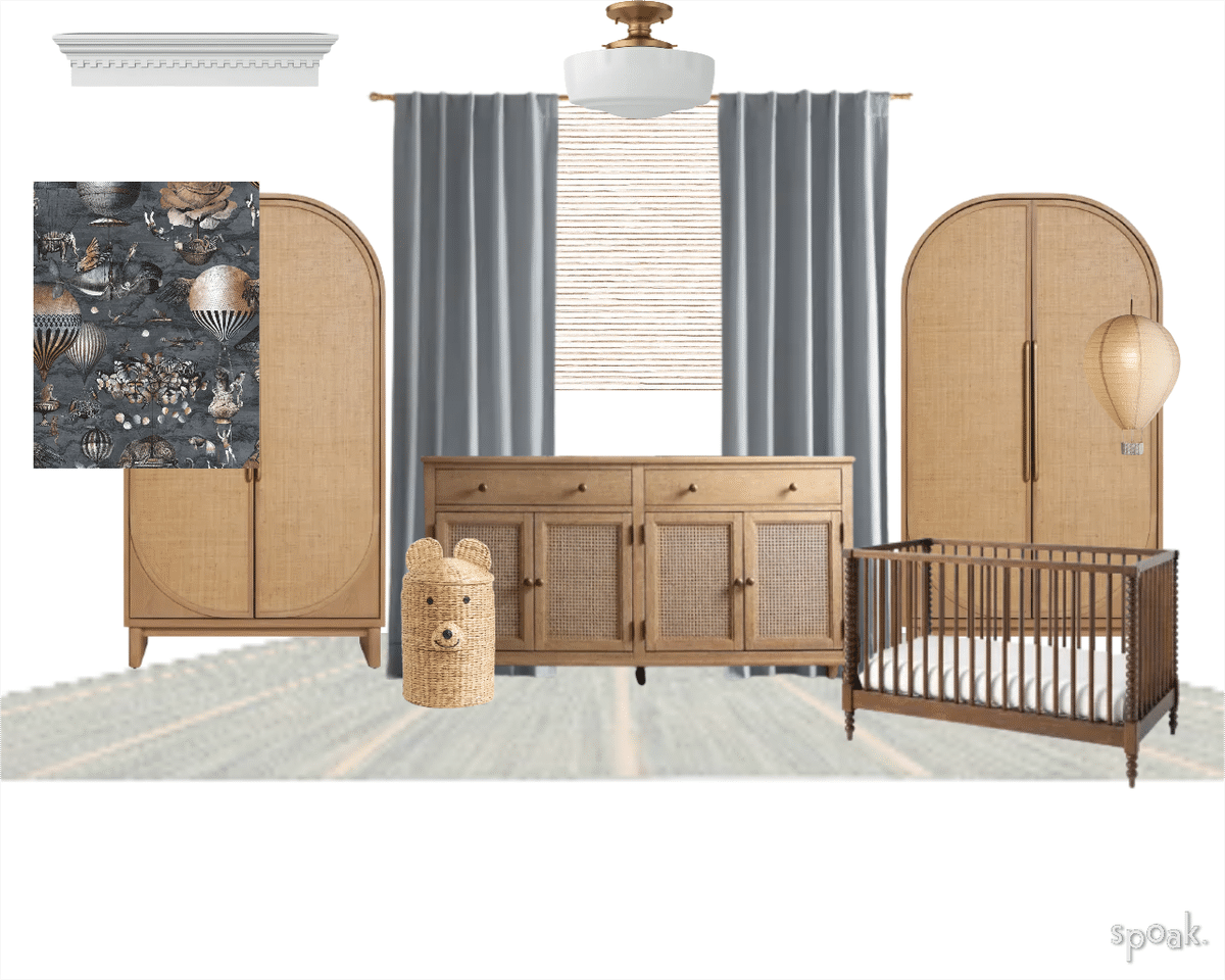 Nursery Mood Board designed by Evie Leigh