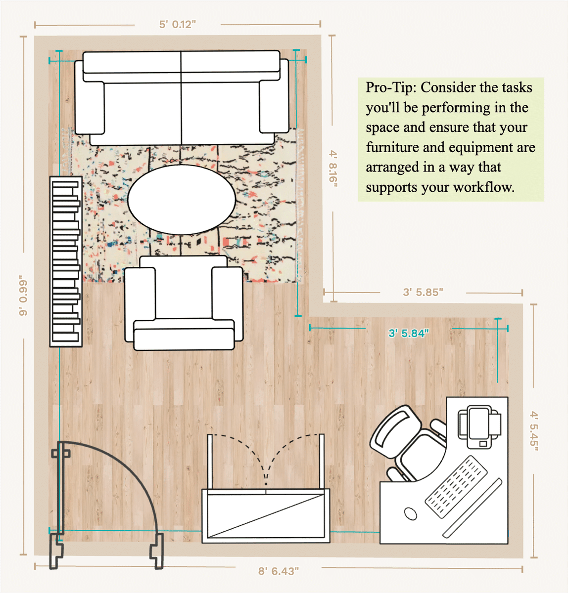 Office Plan designed by Becca Kessel