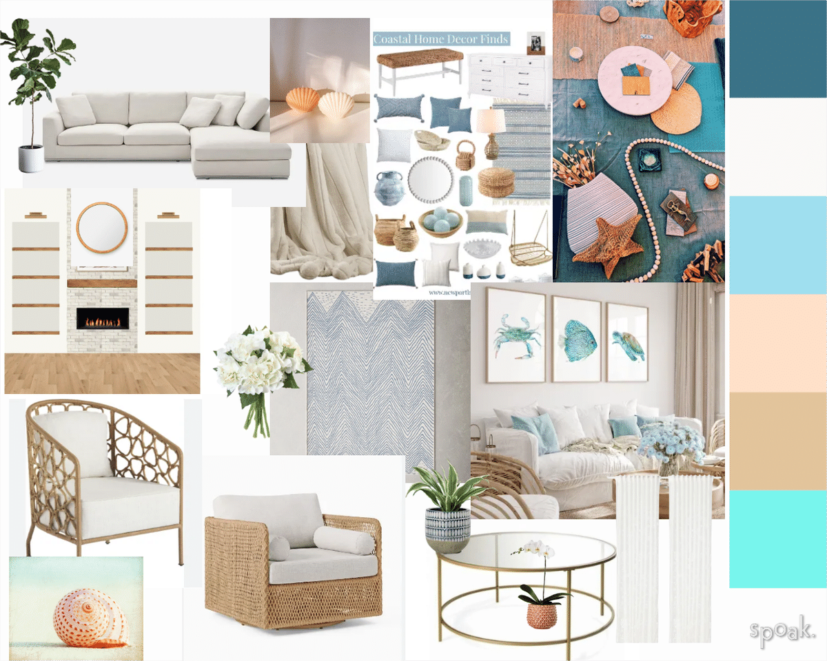 Living Room Mood Board designed by Olivia Siemes