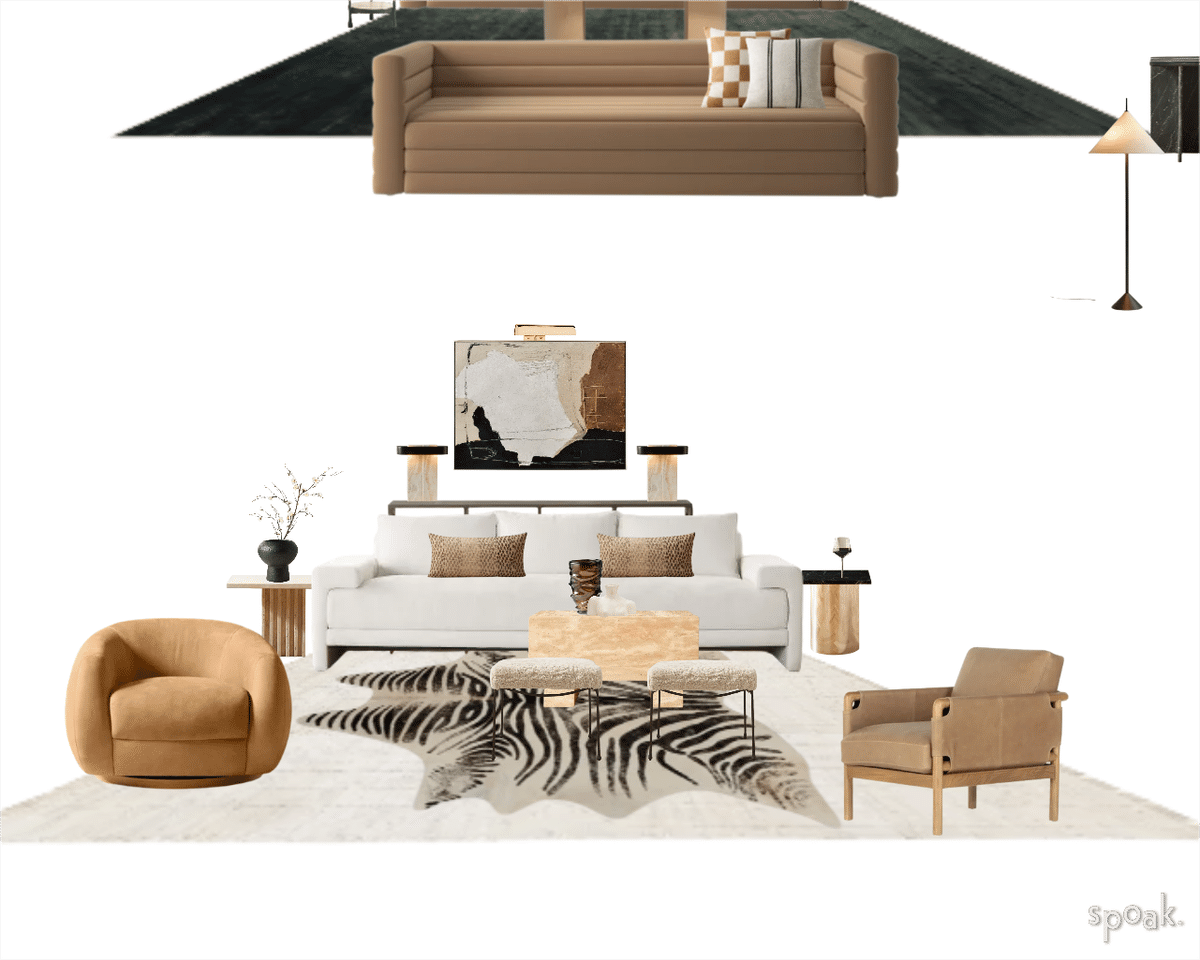 Living Room Mood Board designed by Evie Leigh