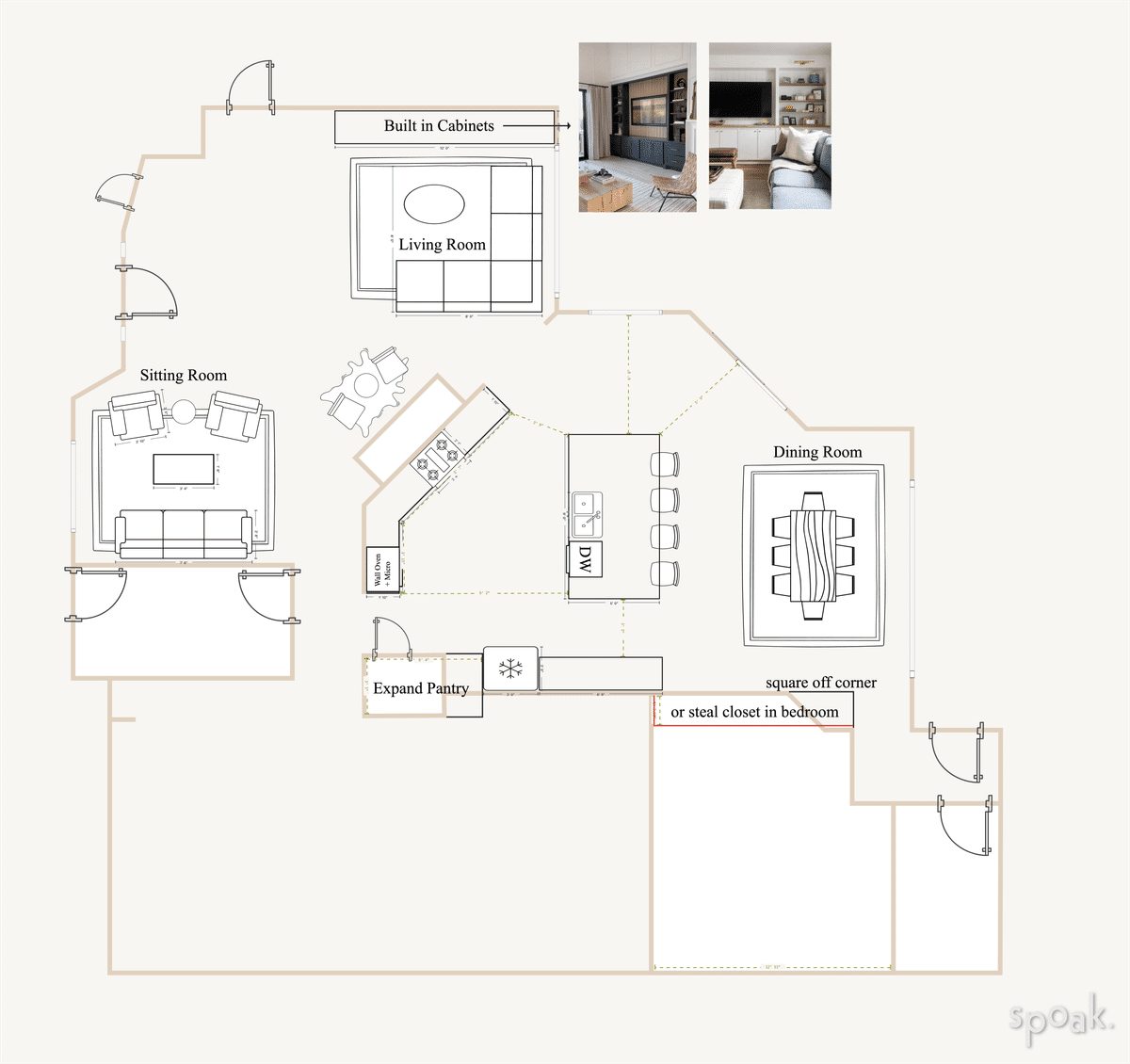 Kitchen Plan designed by Katie Wilson