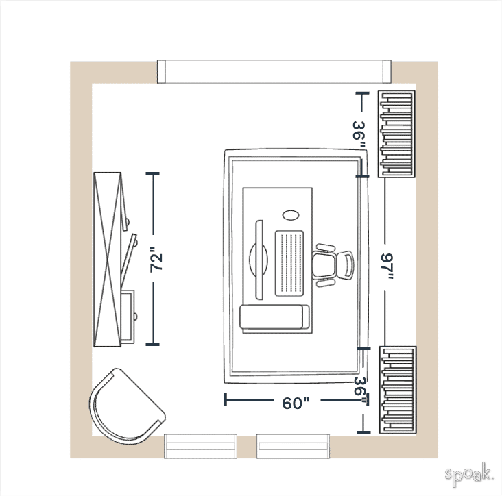 TV Room Plan designed by Sloan Hollace Hill County Interiors