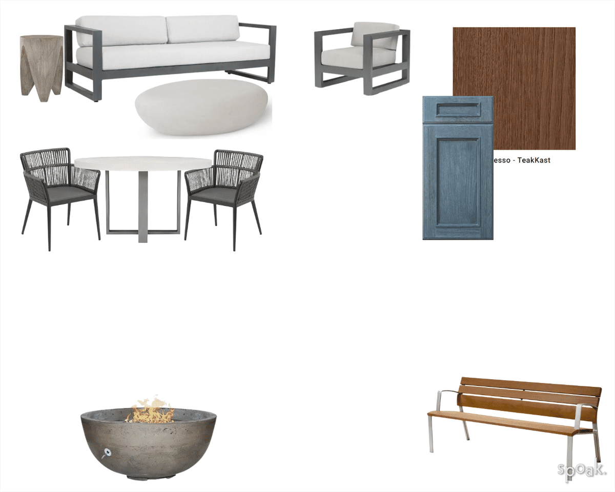 Outdoor Mood Board designed by Caitlin Grooms