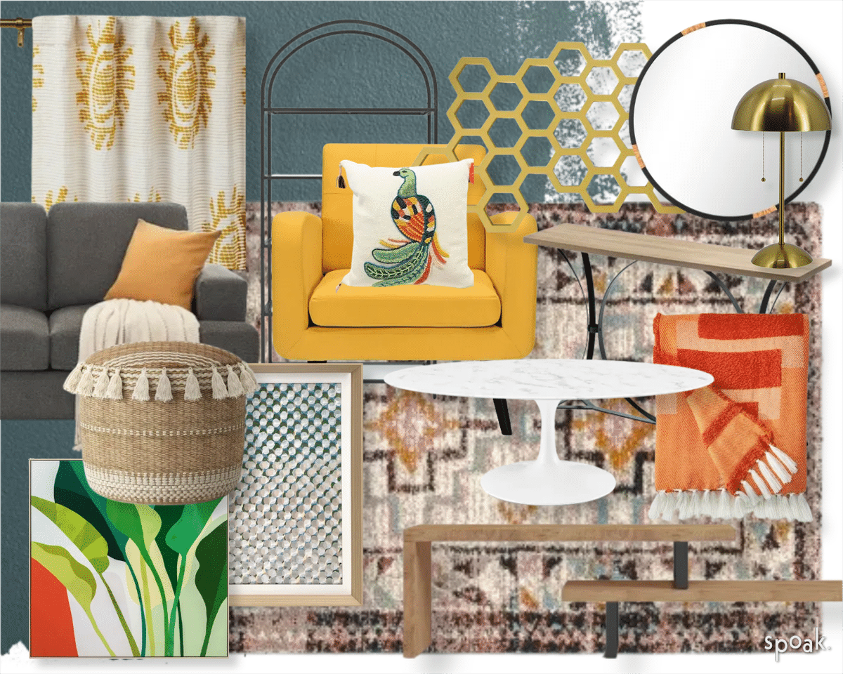 Living Room Mood Board designed by Morgan Hatch