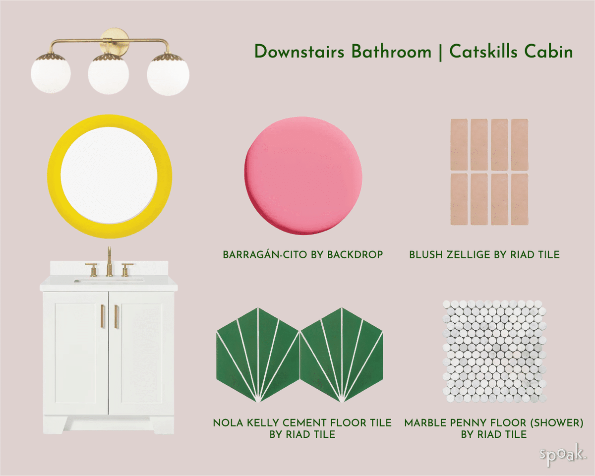 Downstairs Bathroom Finishes designed by Daniela Araya