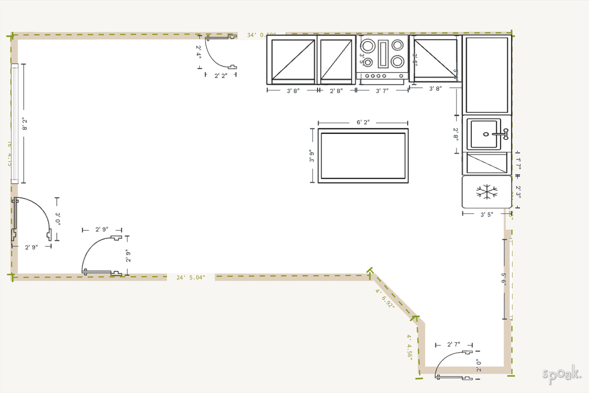 Kitchen Layout designed by Nicole Cardenas