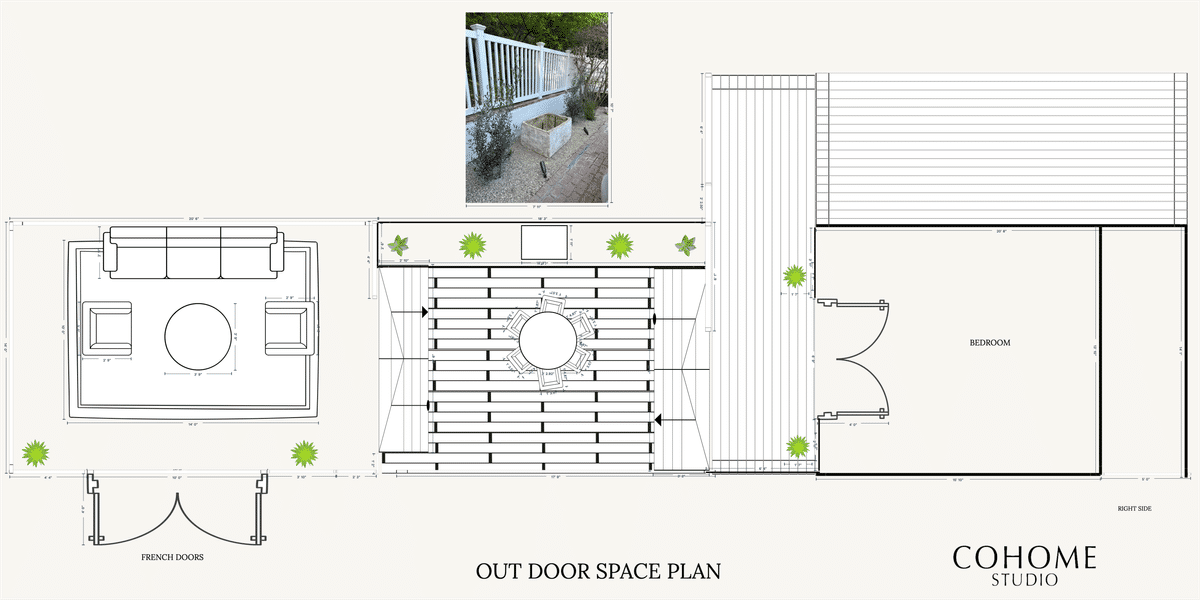 Outdoor Layout designed by Caroline Osborn