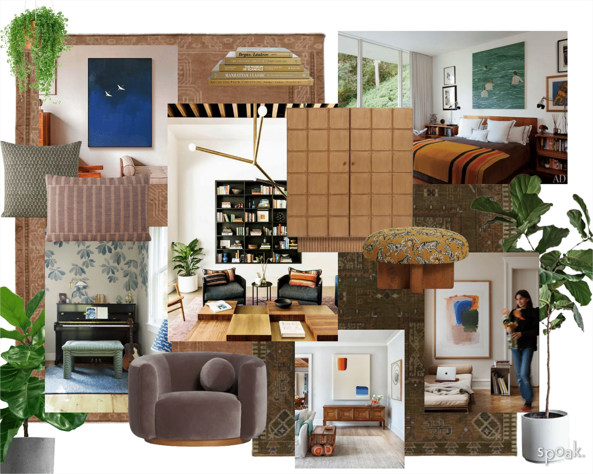 Living Room Mood Board designed by Margo Fabacher