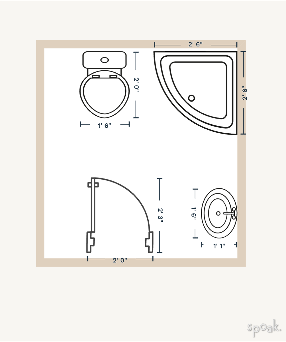 Bathroom Layout designed by Maraya Steadman