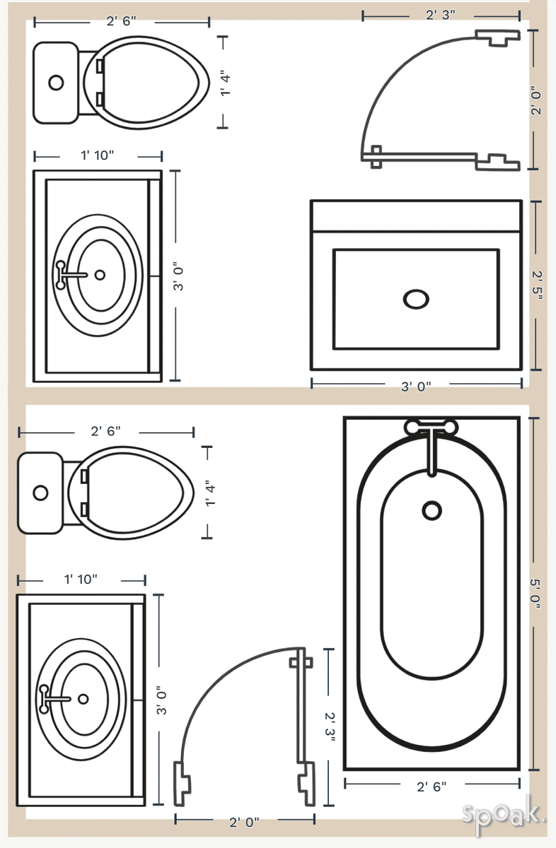 Bathroom Plan designed by Jessica Orr