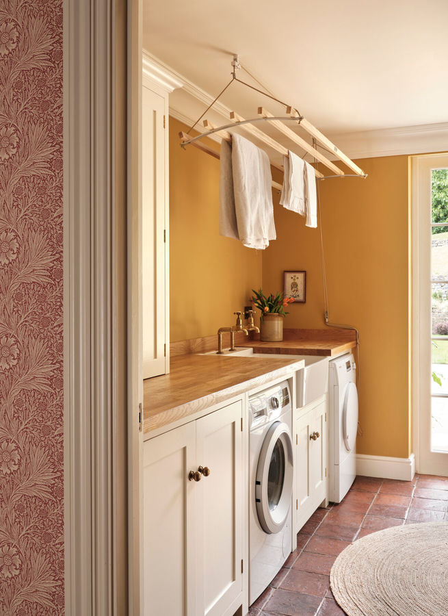 Yellow Laundry Room designed by Colette Peters