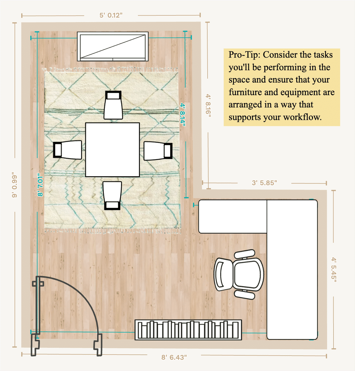 Kitchen Floor Plan designed by Becca Kessel