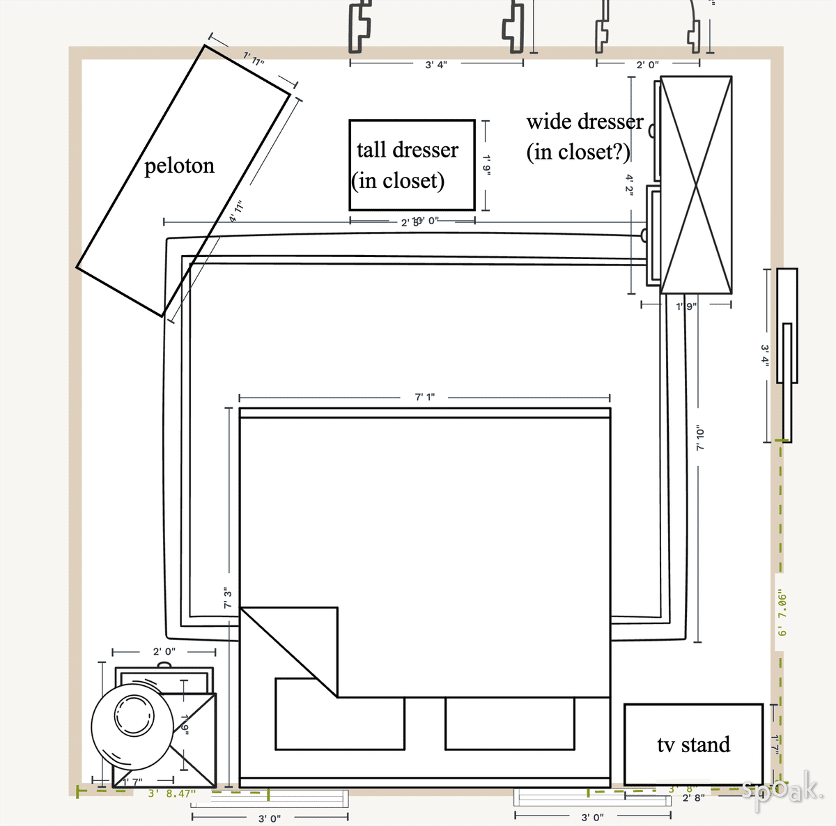 Bedroom Plan designed by Katie Carpenter