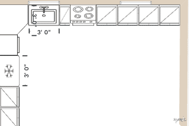 Large Kitchen Layout designed by Saba Sahmoedini