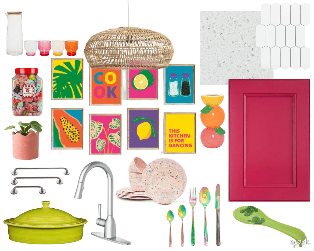 Colorful Kitchen designed by Samantha Rice