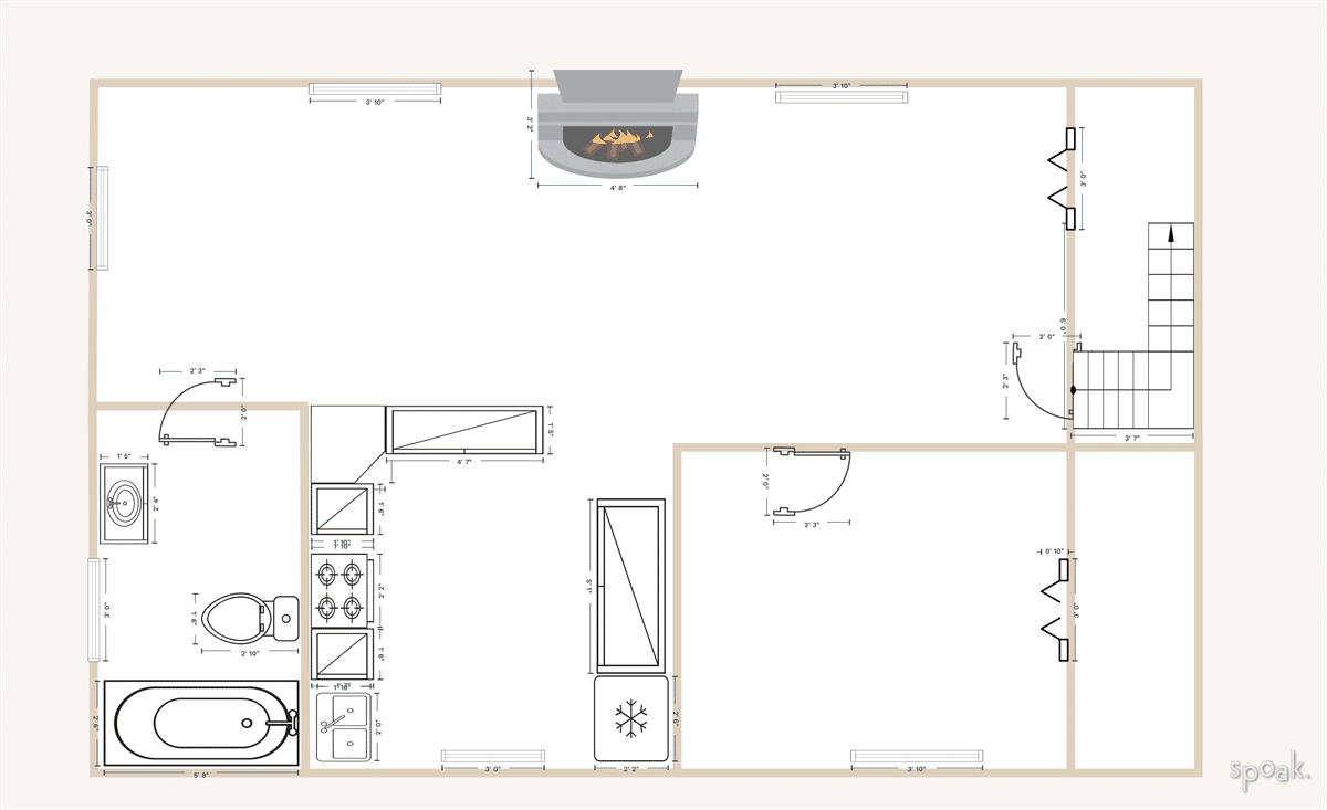 One Bedroom House Layout designed by Jasmine Long