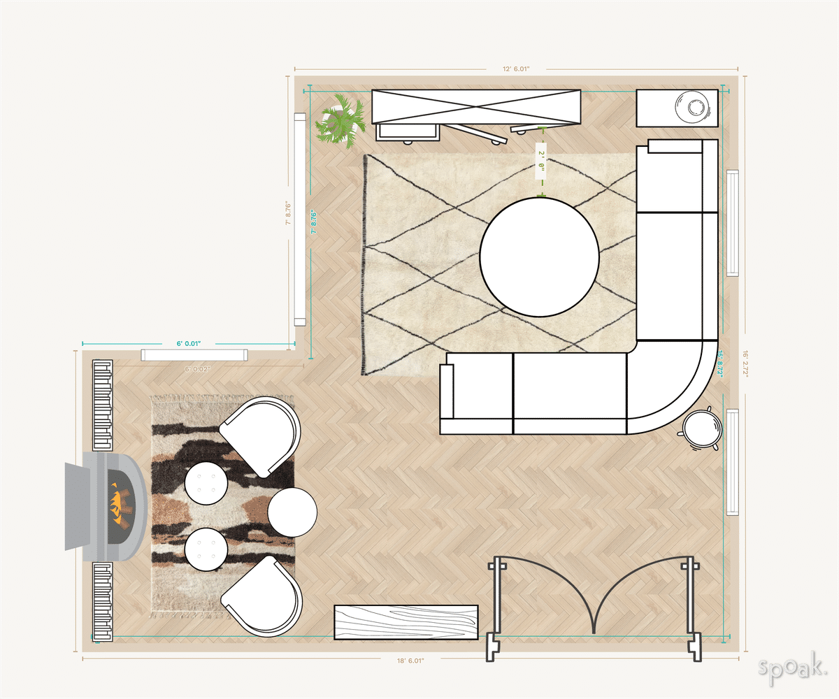 Family Room Plan designed by Anna Karlsson