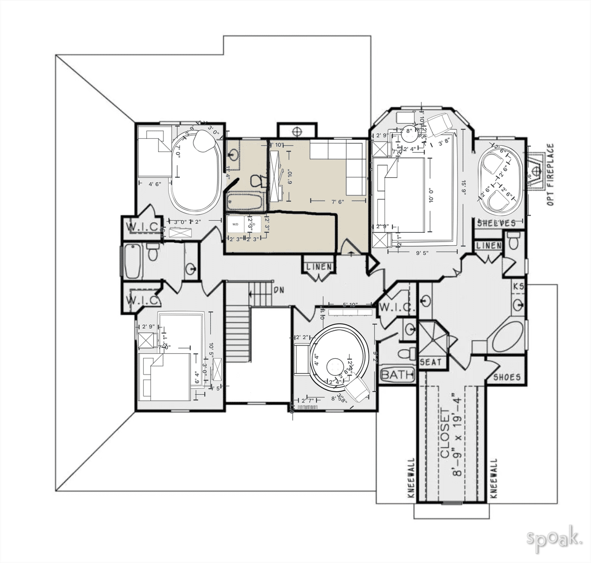 Three Story House Plan designed by Tess Craig