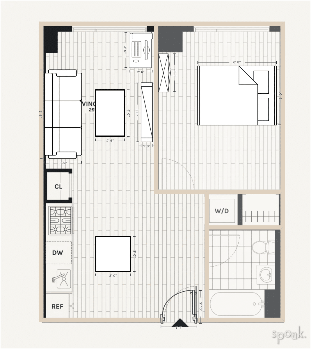 Multi Story Apartment Floor Plan designed by Anvesh Jagini