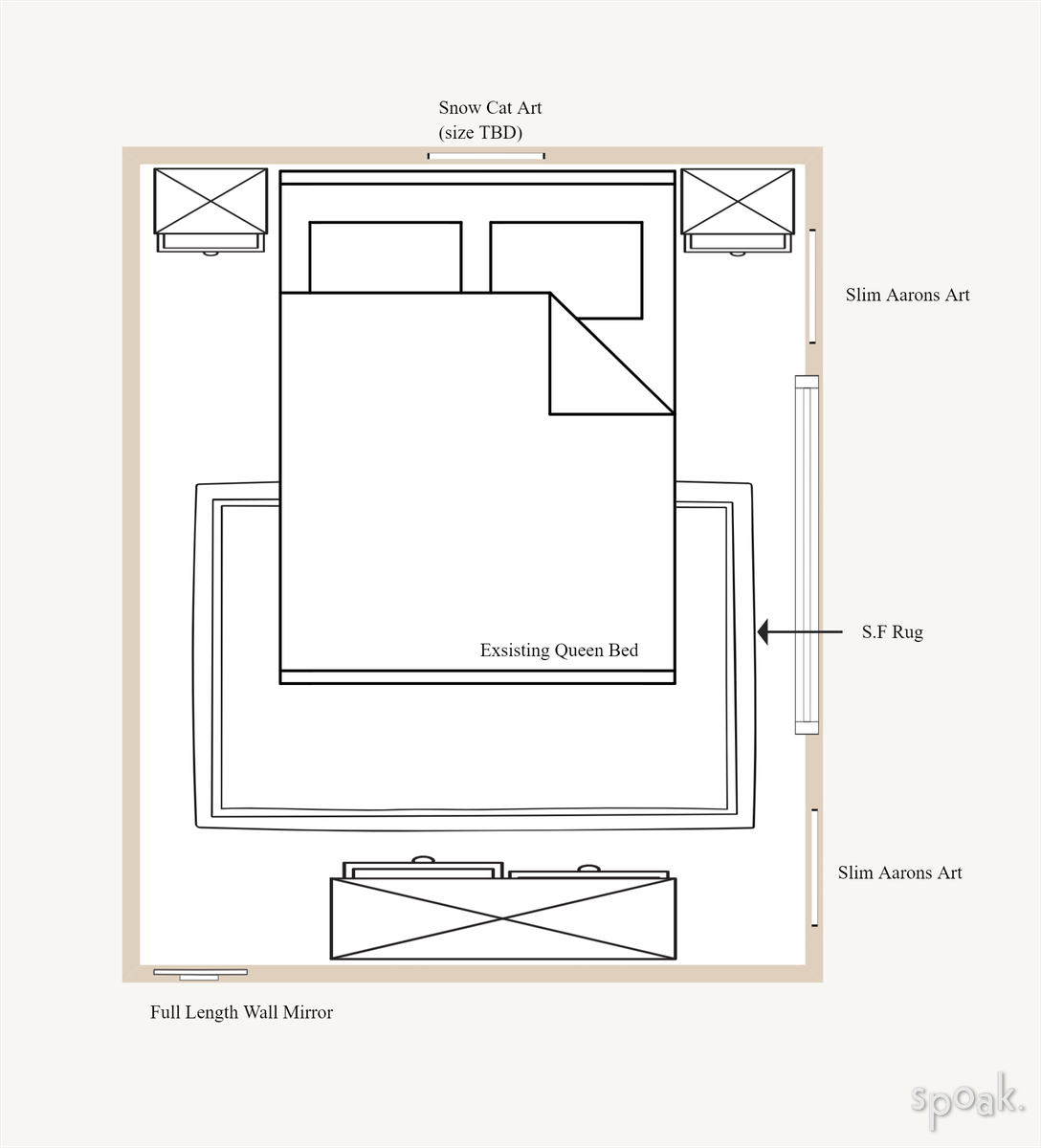 Medium Bedroom Plan designed by Nikki Rajnovich