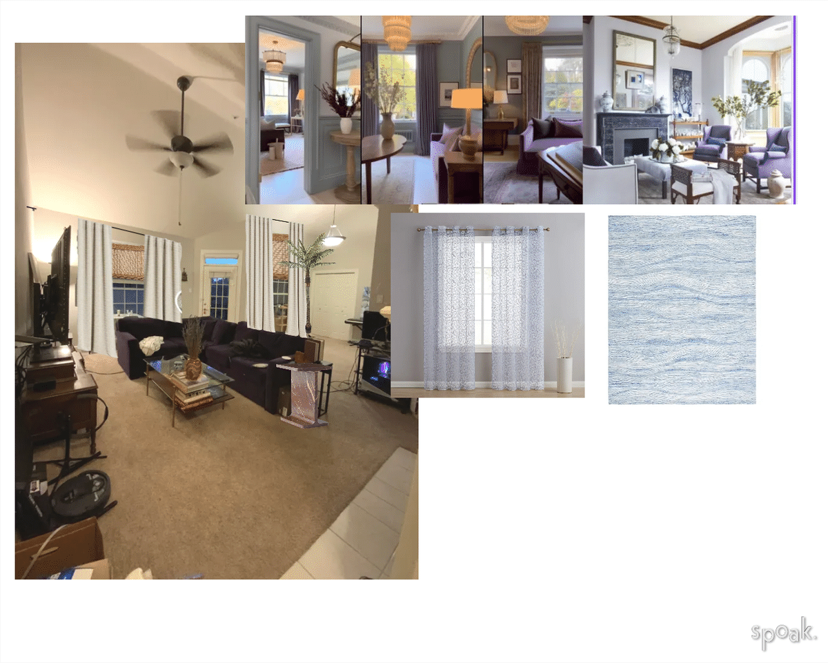 Living Room Mood Board designed by Michelle Lobel