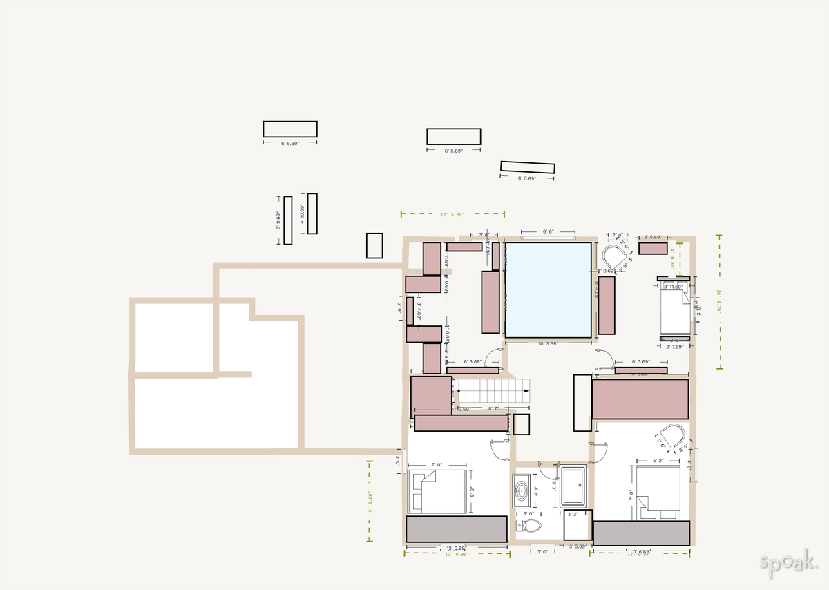 Bathroom Layout designed by Alison Vanderhoof