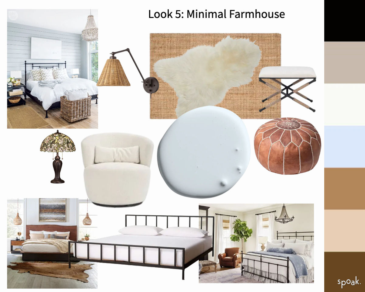 Bedroom Mood Board 5: Minimal Farmhouse designed by Kate Lynn Nemett