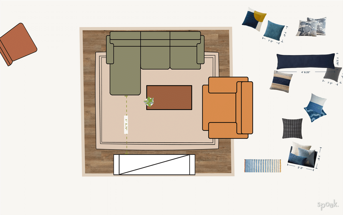 Family Room Layout designed by Julia Dahm