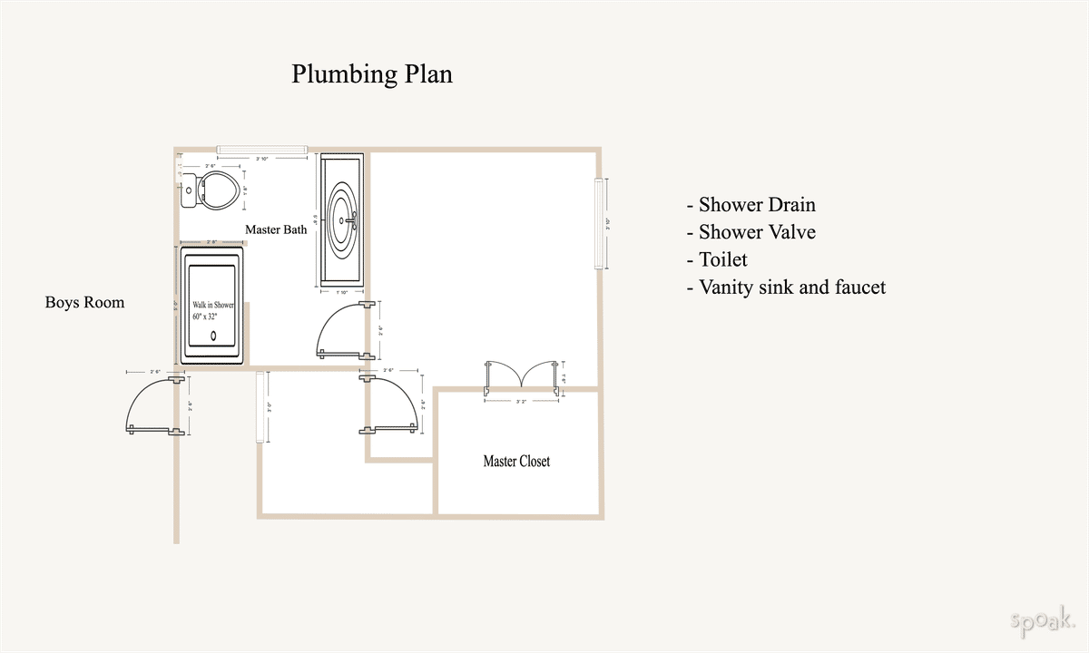 Half bathroom layouts and floor plan ideas.