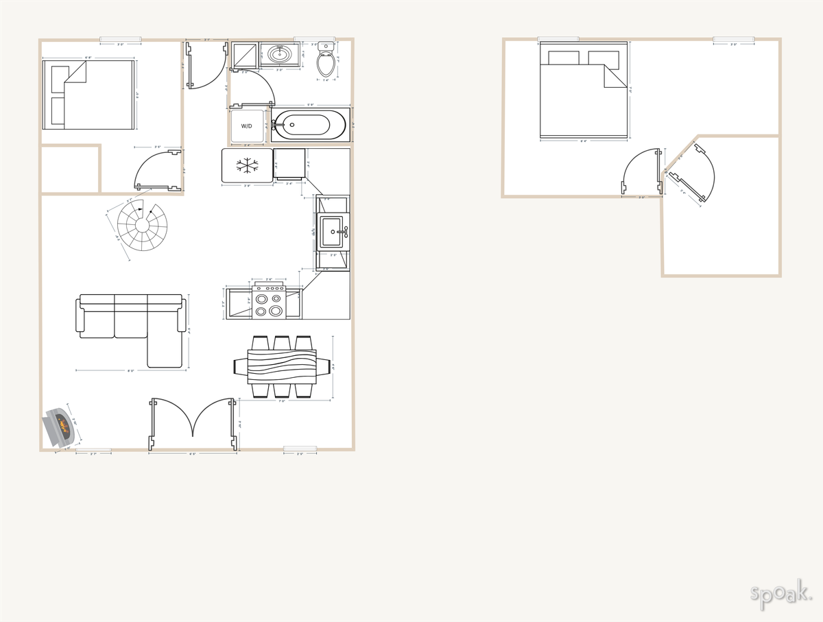 Two Story House Floor Plan designed by Chloe Lowney