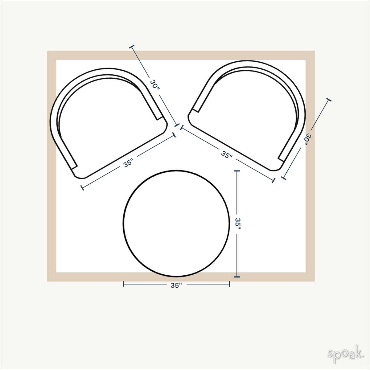 Small Dining Room Layout designed by Morgan Dowling