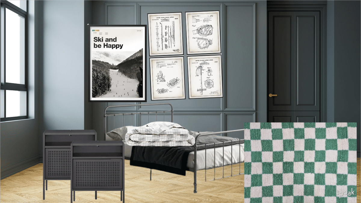 Teenage boy room designed by Holly Larzelier