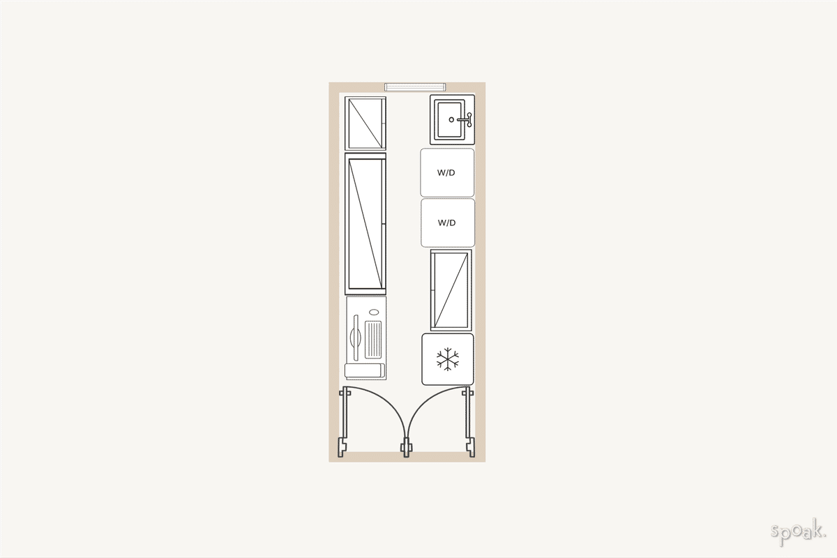 Laundry Room Floor Plan designed by Catherine Porter