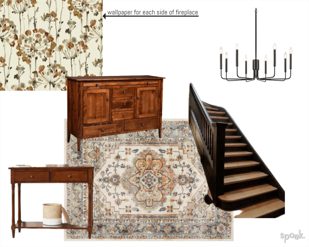 Family/Dining Room Mood Board designed by Rescued Room Design
