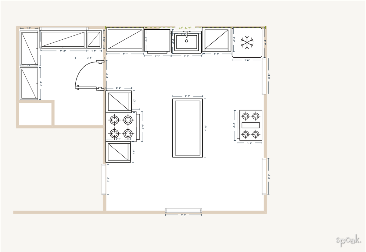 Kitchen Plan designed by sarabeth hurst