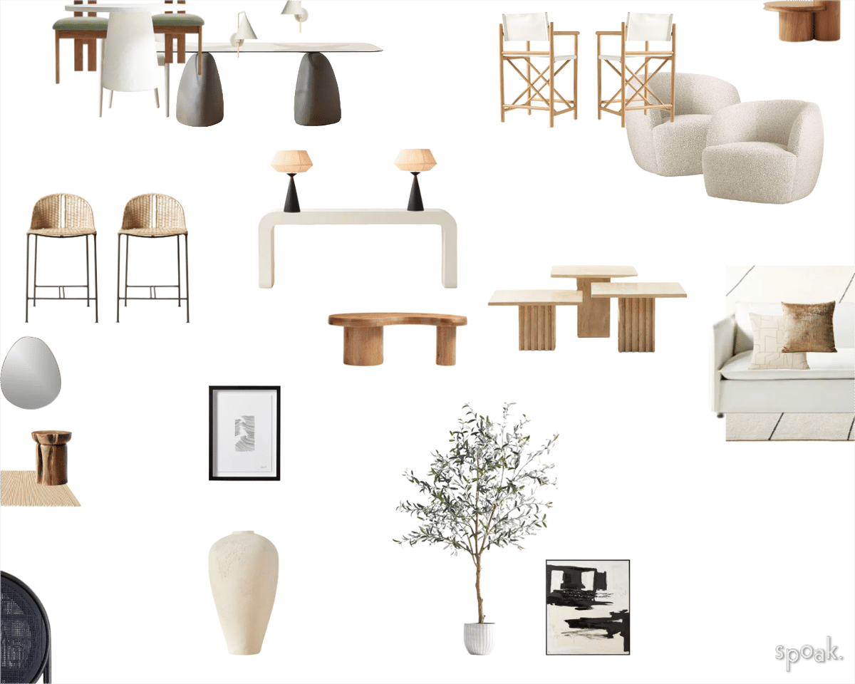 Living Room Mood Board designed by Evie Leigh
