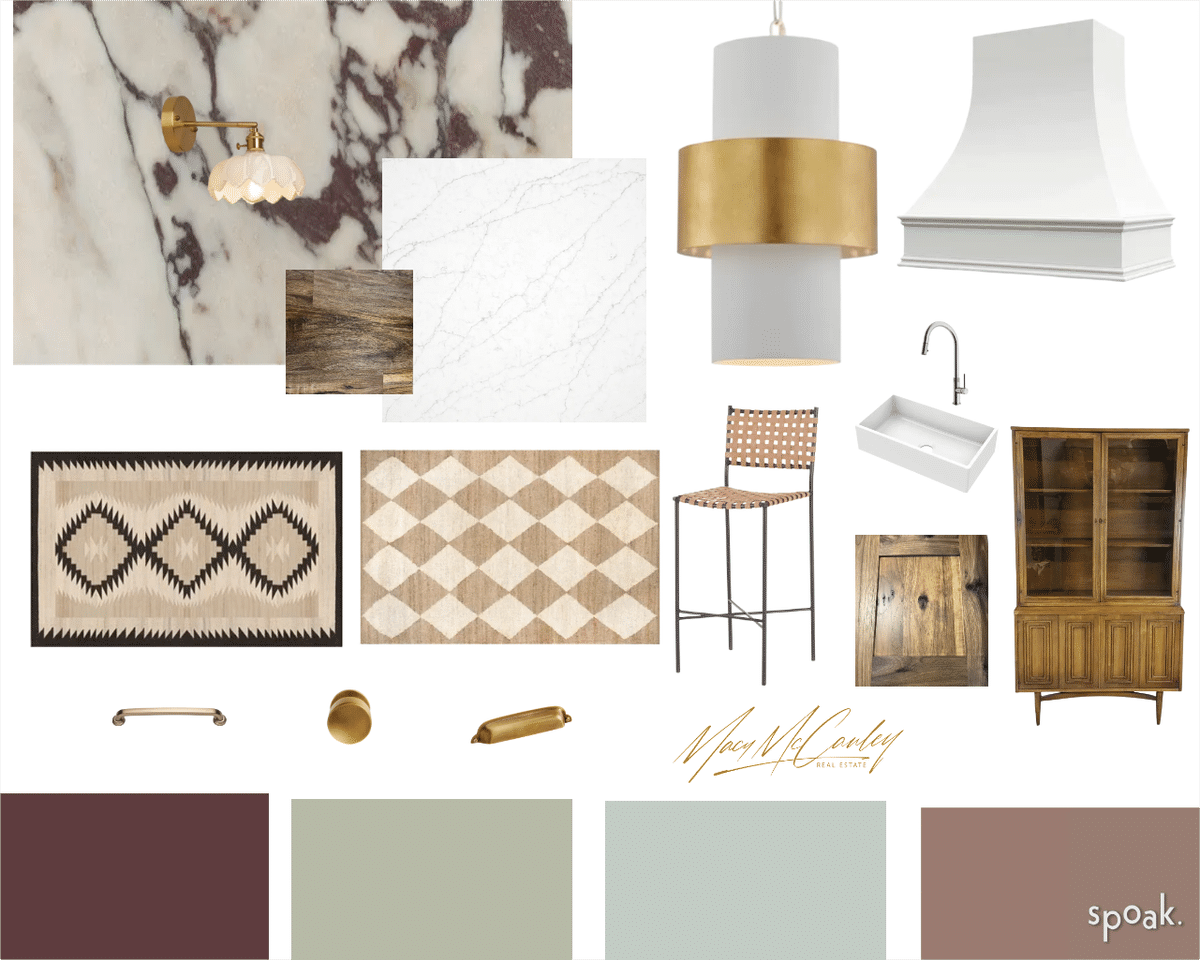 Kitchen Mood Board designed by Macy McCauley