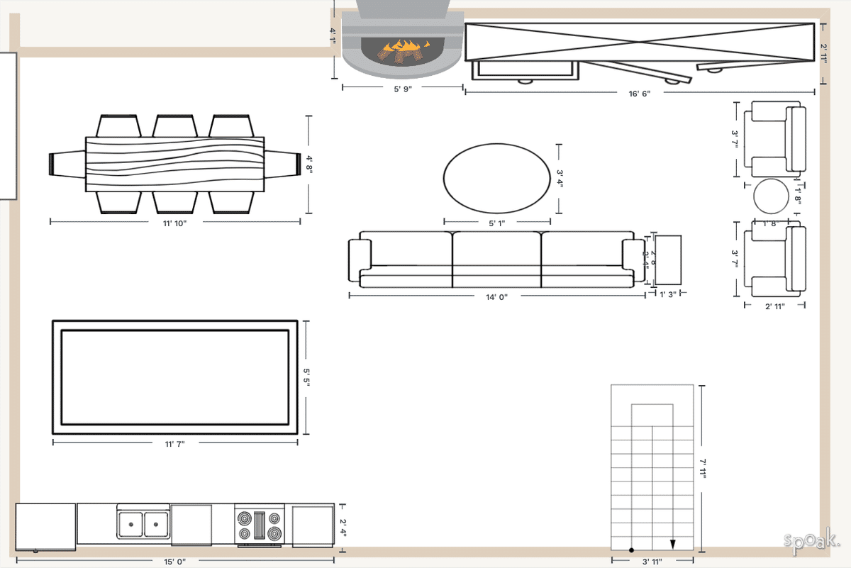 Kitchen Plan designed by Lily Gardner