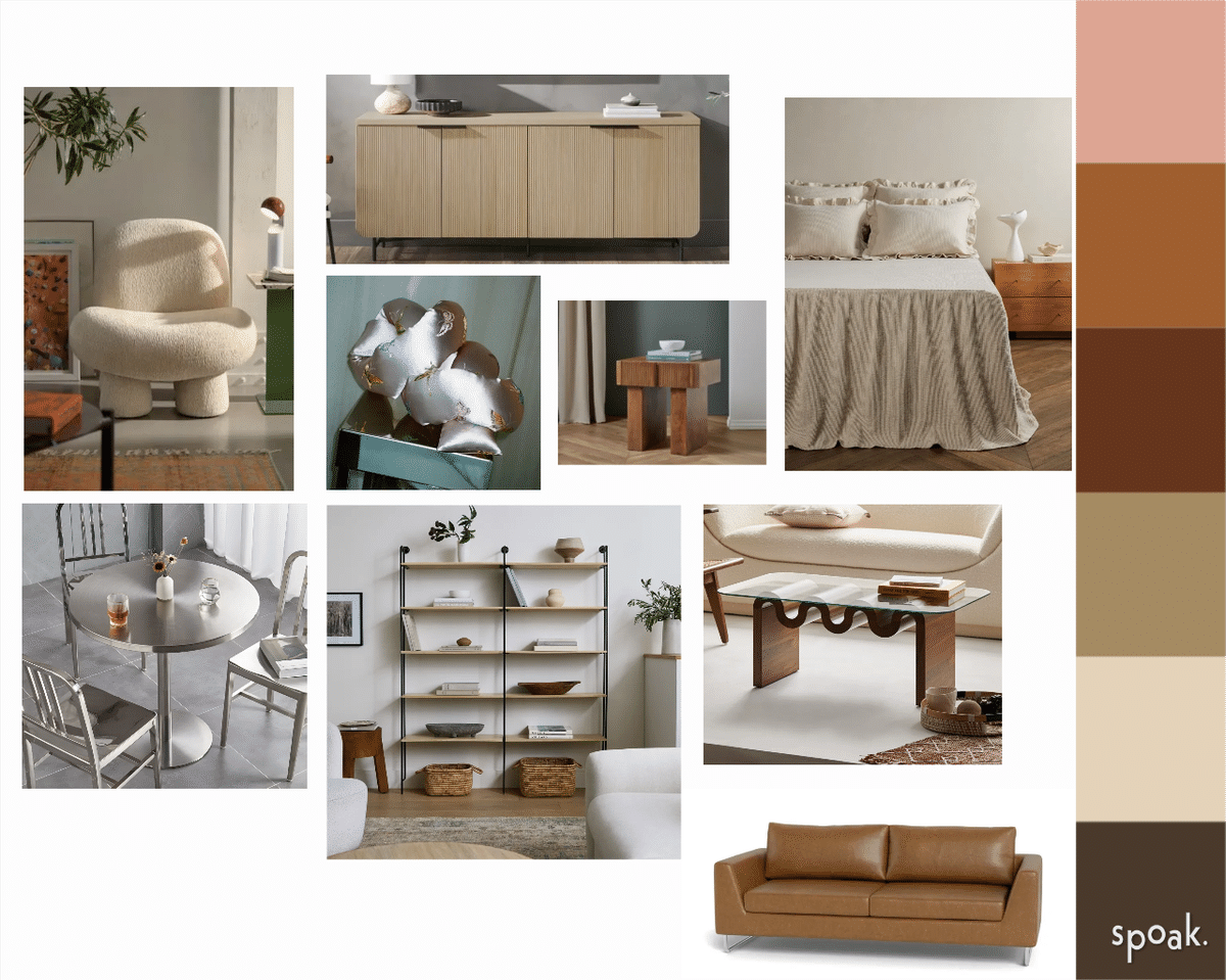 Studio Apartment Mood Board designed by Kelsey Curtis