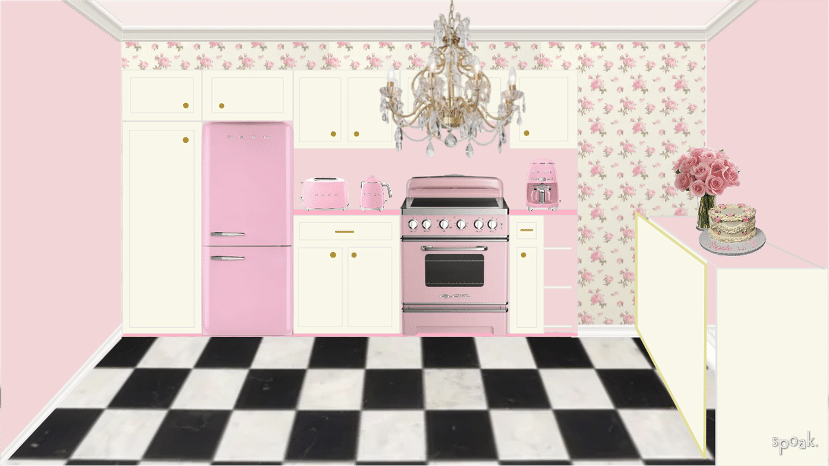 TDH Vintage Barbie Cake Kitchen designed by Hannah Dahl