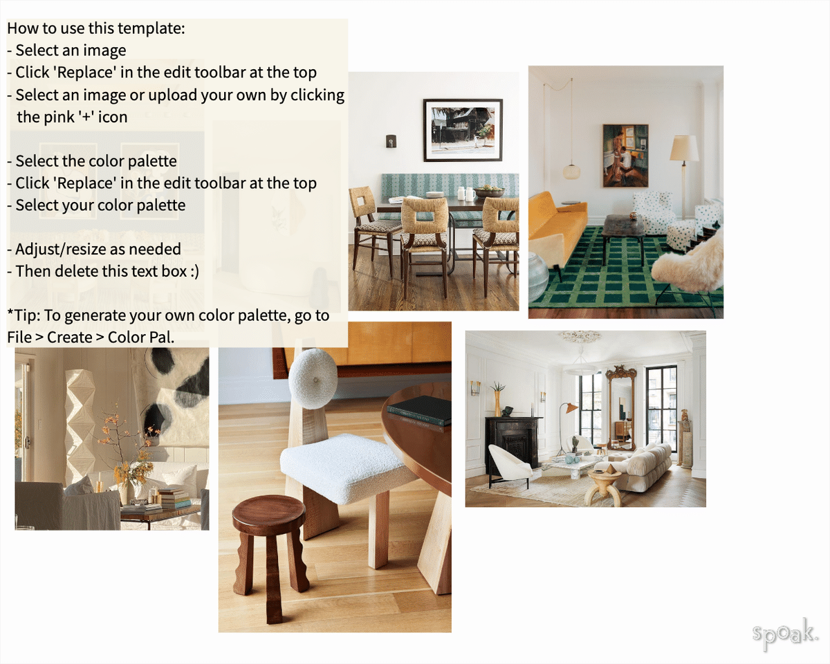 Living Room Mood Board designed by Jessica Anderson